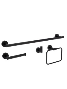 Set accesorii pentru baie GRID Black 4 piese - Img 2