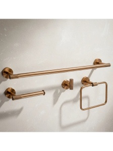 Set accesorii pentru baie GRID Brush Copper 4 piese - Img 6