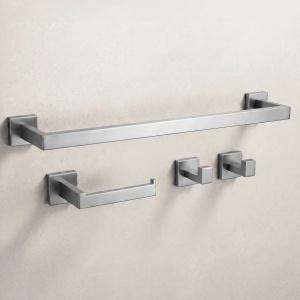 Set accesorii pentru baie Rio Brush Nickel 4 piese - Img 6