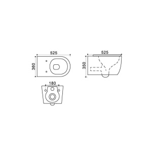 Set Bideu si Vas WC GROHE, montaj suspendat, ceramica sanitara, WC SONET RIMLESS + Bideu + Capac Soft-Close SLIM PREMIUM + Cadru+Clapeta - Img 21