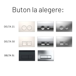 Set Bideu si Vas WC PRO GEBERIT, ceramica sanitara, Vas WC VITO RIMLESS +Bideu +Capac Soft-Close SLIM PREMIUM +Cadru +Clapeta - Img 5