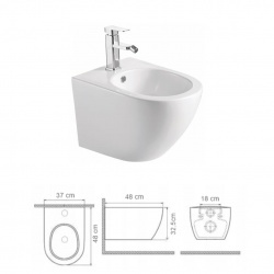 Set Bideu si Vas WC PRO GEBERIT, suspendat, ceramica sanitara, Vas WC SONATA Clementina RIMLESS + Bideu + Capac Soft-Close SLIM PREMIUM + Cadru + Clapeta - Img 15