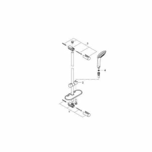 Set de dus cu bara Grohe Euphoria Massage 90 cm crom lucios - Img 3