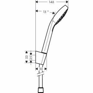 Set de dus Hansgrohe Croma Select E Vario cu porter crom - alb - Img 4