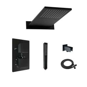 Set de dus negru mat, termostatic, 3 functii cod 1008 SLIM - Img 1