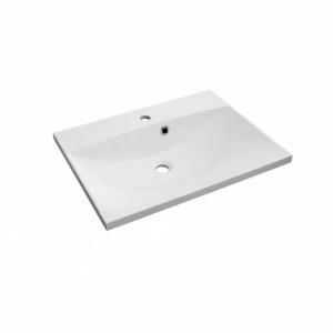 Set dulap baza suspendat cu lavoar compozit Oristo Siena Amelia negru mat 60 cm - Img 2