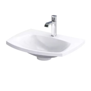 Set dulap baza suspendat Oristo Louis bleumarin 2 sertare cu lavoar alb mat 62 cm - Img 9