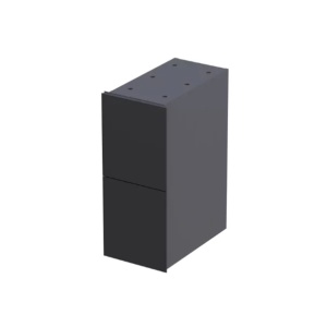 Set mobilier baie suspendat Oristo Louis negru 4 sertare cu lavoar dublu alb mat 144 cm - Img 5