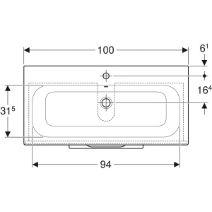 Set mobilier suspendat Geberit Selnova Square 100 x 48 cm cu 2 sertare si lavoar nuc american - Img 2