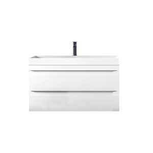 Set mobilier suspendat si lavoar KolpaSan Naomi alb 80 x 45 cm