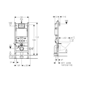 Set rezervor Geberit Delta cu clapeta dubla Geberit Delta50 Negru Mat si vas de wc Fluminia Ricci Tornado negru mat - Img 6