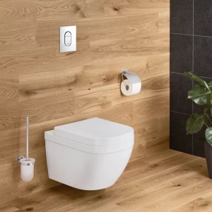 Set rezervor Grohe Rapid SL cu clapeta Skate Air crom si vas wc Grohe Euro Ceramic Triple Vortex capac soft close - Img 4