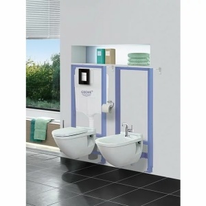 Set rezervor incastrat Grohe Rapid SL pentru vas wc cu clapeta cromata Skate Cosmopolitan - Img 2