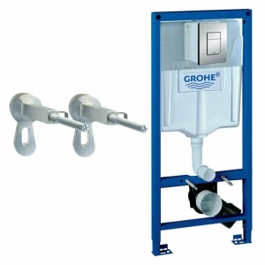 Set rezervor incastrat Grohe Rapid SL pentru vas wc cu clapeta cromata Skate Cosmopolitan - Img 1