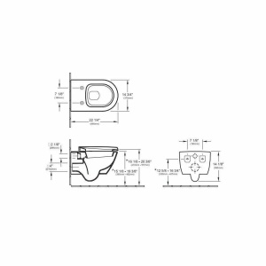Set vas WC cu bideu suspendat Villeroy&Boch Subway 2.0 si capac slim soft close alb - Img 7
