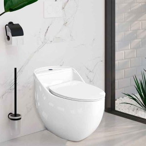 Set vas WC monobloc rimless protect, cu capac si rezervor Spectrum Olimpios alb - Img 2