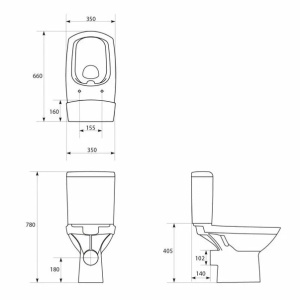 Set vas WC pe pardoseala Cersanit Carina New Clean On cu rezervor si capac inchidere lenta - Img 3