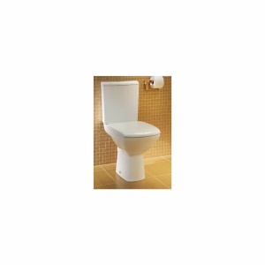 Set vas WC pe pardoseala Cersanit Carina New Clean On cu rezervor si capac alb standard - Img 3