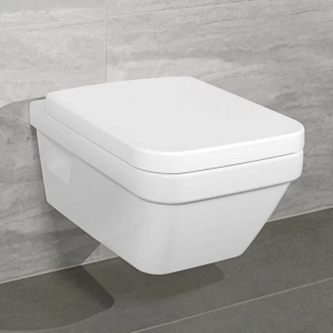 Set vas WC suspendat cu capac soft close Villeroy & Boch Architectura DirectFlush dreptunghiular alb - Img 2