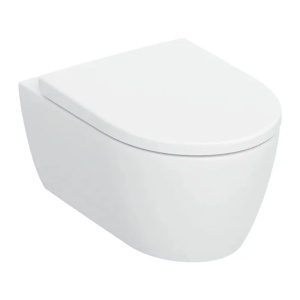 Set vas WC suspendat cu capac softclose Geberit iCon alb mat