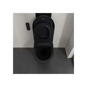 Set vas WC suspendat Villeroy&Boch Supreo Select rimless cu functie de bideu electric si capac softclose negru mat - Img 12
