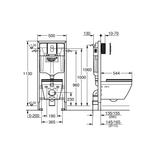 Set WC suspendat GROHE Solido cu rezervor incastrat si spalare turbionara - Img 3