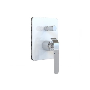 Sistem Complet de Dus PRO, Montaj In Perete,Para Patrata / Rotunda / Dreptunghiulara Tip Ploaie 20x20 - 40x40 Cm, 2 Functii ,Finisaj Crom/Alb - Img 2