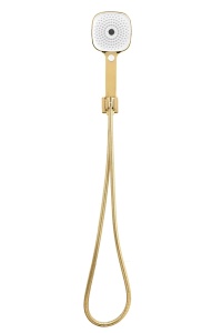 Sistem Complet De Dus REA ORIX GOLD BOX, Montaj In Perete, Para Patrata Tip Ploaie 25x25 Cm, 2 Functii De Curgere A Apei, Finisaj Auriu - Img 4