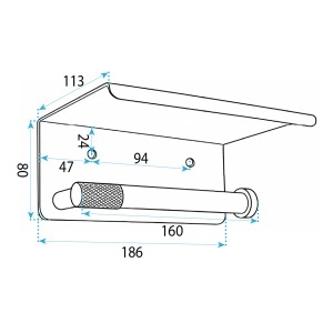 Suport pentru hârtie igienică cu poliță Rea 6613 Modern Nickel Brush - Img 8