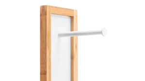 Suport pentru hartie igienica+perie Wc REA WHITE/BAMBUS - Img 6