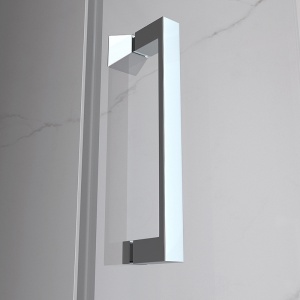 Usa de dus batanta din sticla securizata 6 mm cu rame cromate ZES-KZ18B-80, 80 x 195 cm - Img 6