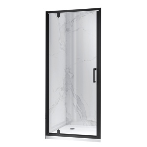 Usa de dus batanta pentru nisa ZES-KZ18A negru 70 x 195 cm sticla 6 mm