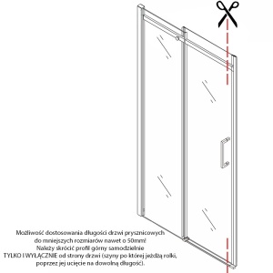 Usa de dus culisanta pentru nisa ZES-KZ09D auriu periat 125-130 x 195 cm sticla 8 mm - Img 10