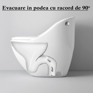 Vas WC New Santa Rimless, 69x46 cm, Rezervor Incorporat, Negru Mat, Power Colour, montaj podea, capac cu soft-close inclus - Img 6
