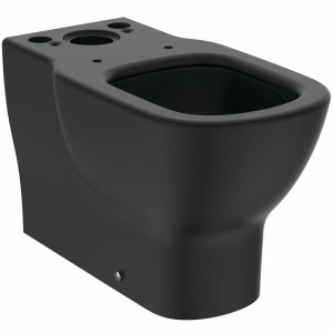 Vas WC pe pardoseala Ideal Standard Tesi Aquablade, negru mat, fara rezervor si capac