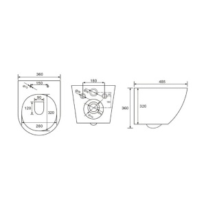 Vas WC PRO VERA NEGRU MAT, Capac Slim Premium Soft-Close Inclus , Montaj Suspendat, Ceramica sanitara - Img 3