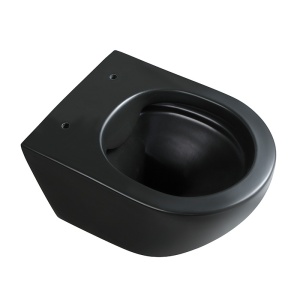 Vas WC suspendat Mizu Black Matt 03, rimless cu capac din duroplast si inchidere softclose - Img 4