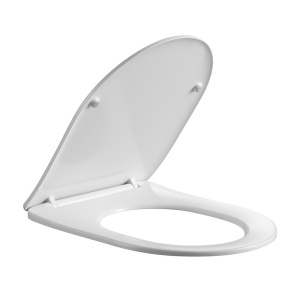 Vas WC suspendat Mizu Tornado White&Gold, rimless cu capac softclose din duroplast - Img 14