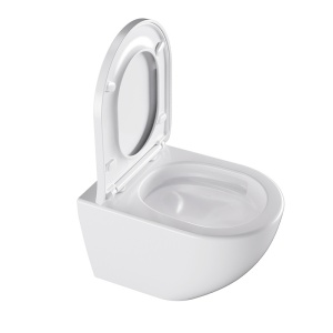 Vas WC suspendat Nero White cu sistem tornado, rimless si capac cu softclose - Img 8