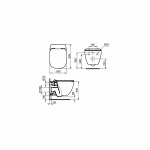 Vas wc suspendat PRO IDEAL STANDARD TESI AQUA BLADE,alb - Img 6