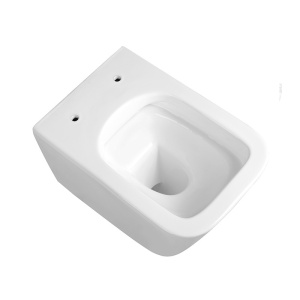 Vas WC suspendat Rain White Glossy, rimless cu capac softclose - Img 7