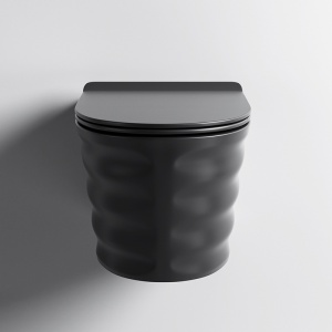 Vas wc suspendat Skal Tornado negru mat cu model si capac soft close - Img 9