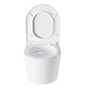 Vas wc suspendat Tornado Elite White, rimless cu capac din duroplast cu softclose - Img 10