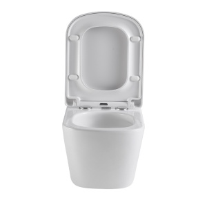 Vas WC suspendat Viva Tornado White, rimless, capac din duroplast cu softclose - Img 4