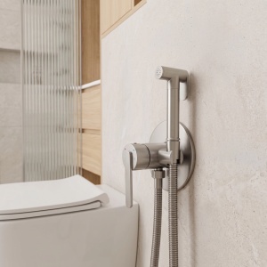 Baterie bideu cu dus Rea Ontario Brush Nickel - Img 5