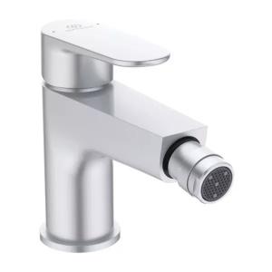 Baterie bideu Ideal Standard Cerafine O argintiu mat cu ventil Click-Clack - Img 1