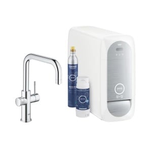 Baterie bucatarie Grohe Blue Home crom pipa tip U si Starter Kit - Img 1