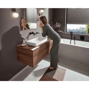 Baterie cada - dus incastrata Hansgrohe Vivenis negru mat fara corp ingropat - Img 6