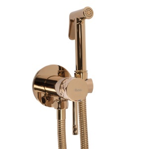 Baterie de bideu incastrata Rea Lungo Loop Diamond cupru