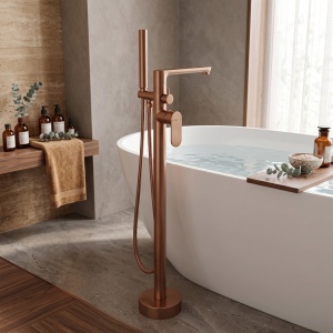 Baterie de podea pentru cada Rea Logan brush copper - Img 3